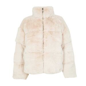 Jack Wills Womens/Ladies Faux Fur Puffer Jacket / Cream